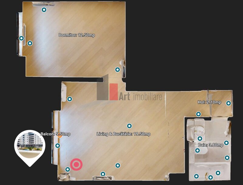 Cortina North, apartament 2 camere mobilat/ utilat, comision 0